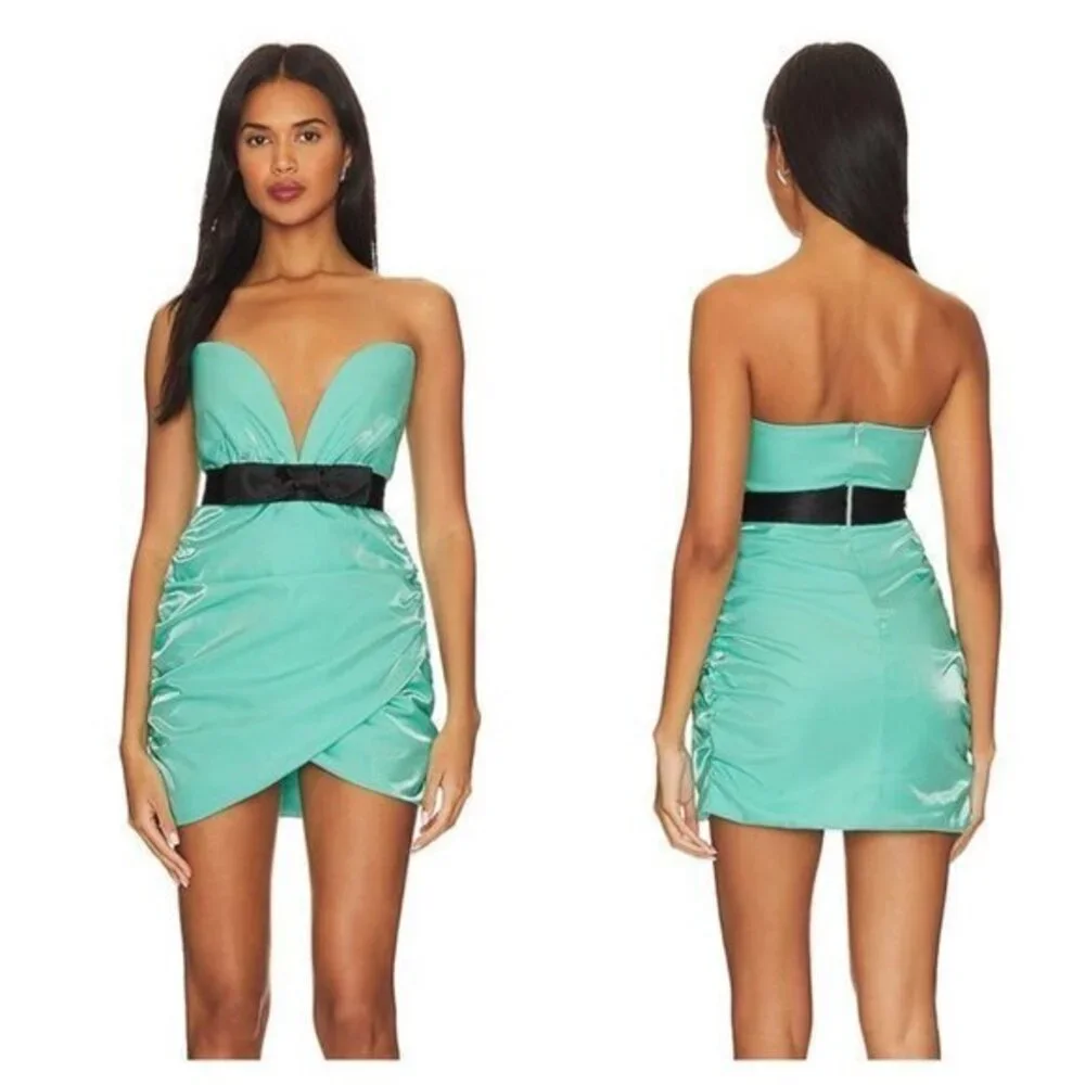 Superdown Lexi Sweetheart Mini Dress - Teal